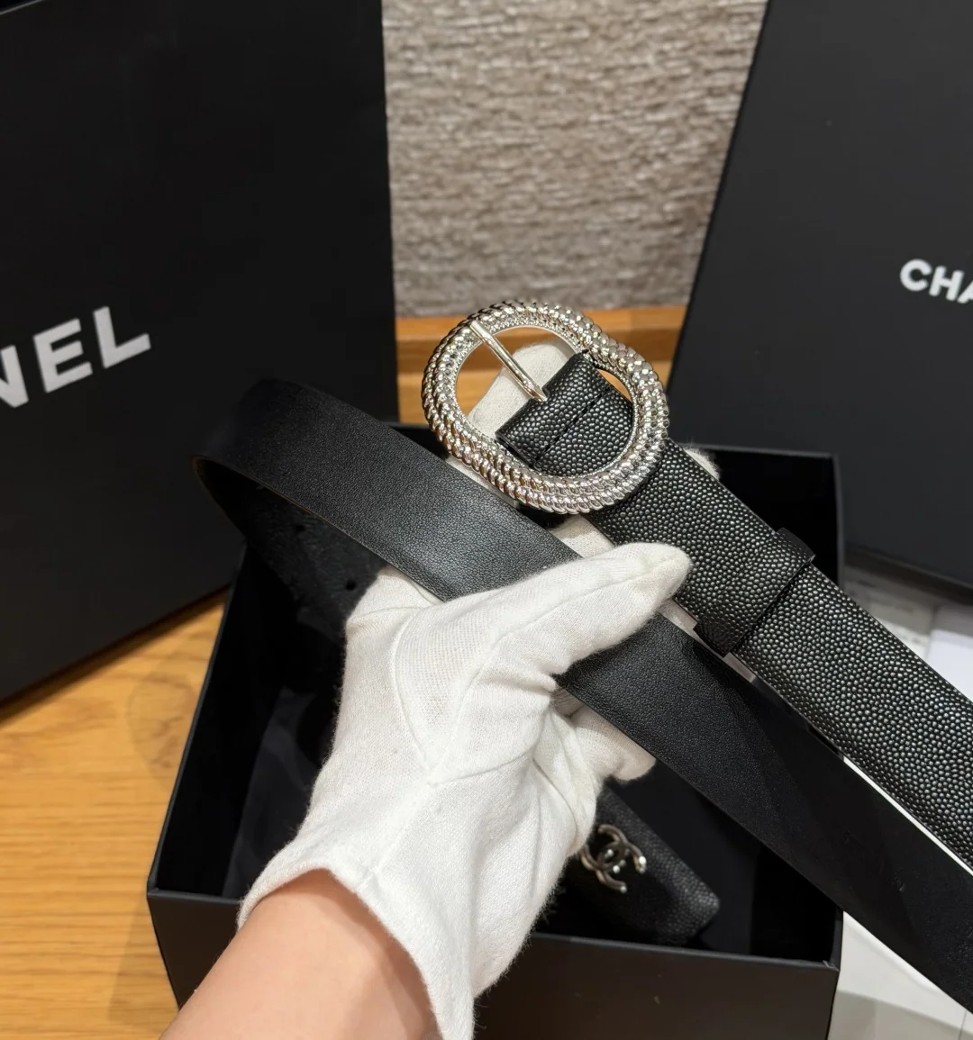 샤넬 오벌 버클 레자 벨트 상세 이미지 8