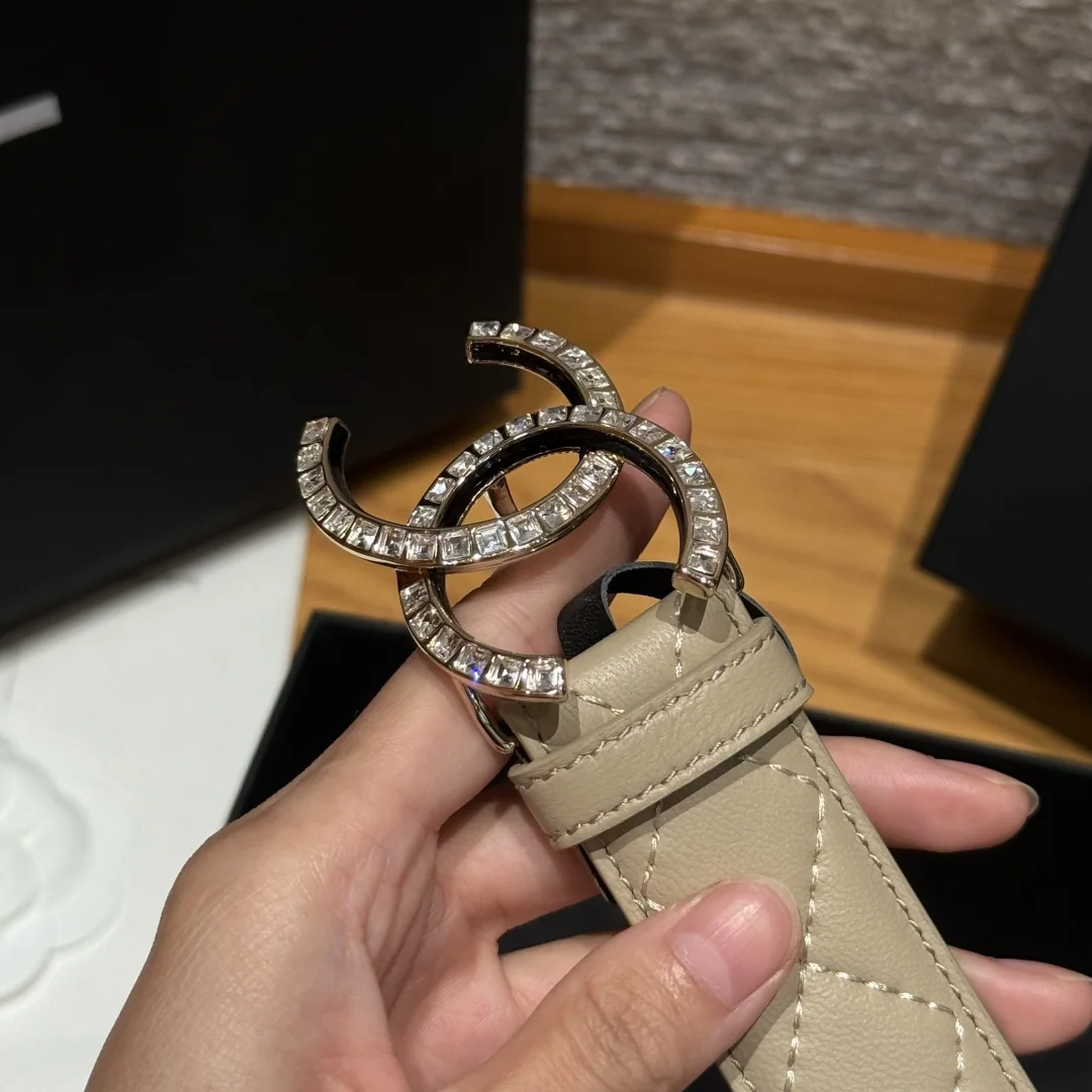 샤넬 램스킨 더블 C 메탈 로고 벨트 상세 이미지 6