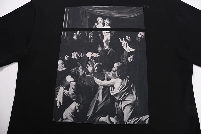 오프화이트 Caravaggio 프린트 남성 반팔티 OF 21 상세 이미지 5