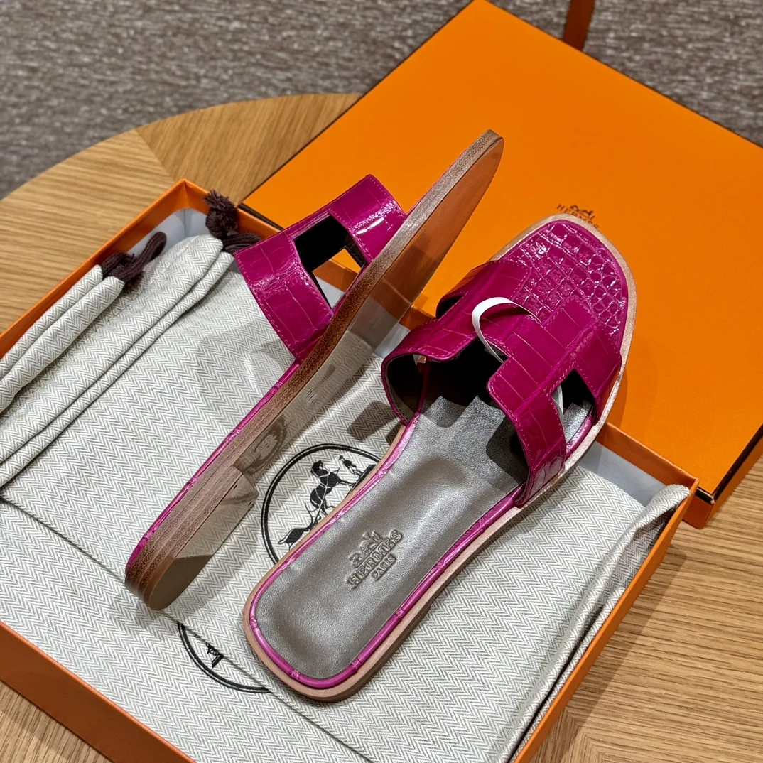 에르메스 오란 악어가죽 샌들 상세 이미지 2