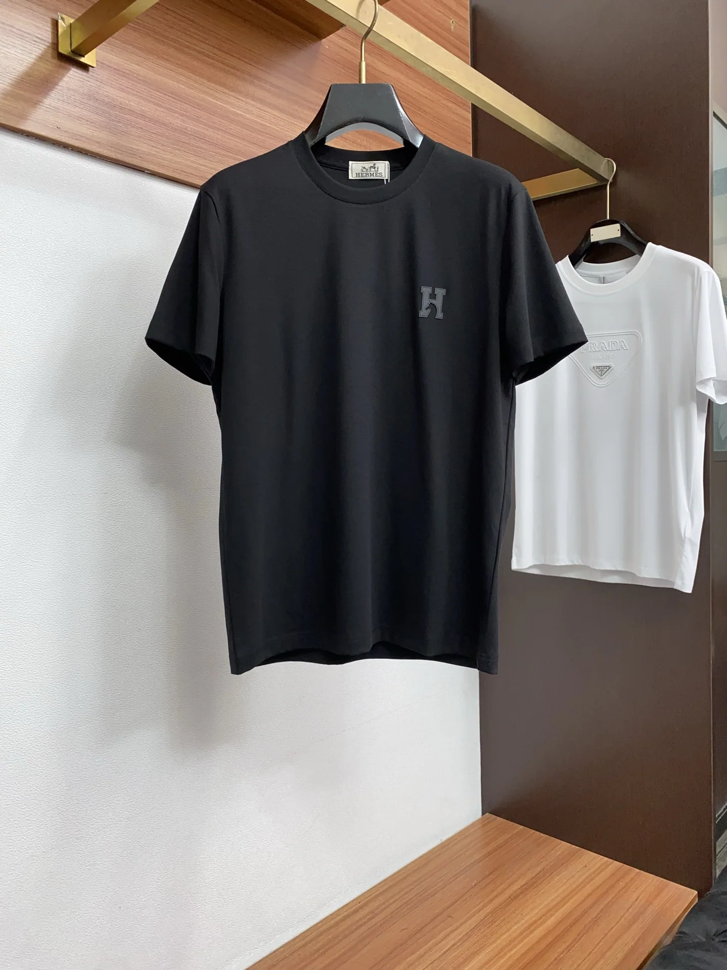 에르메스 라운드넥 코튼 반팔 티셔츠 148662