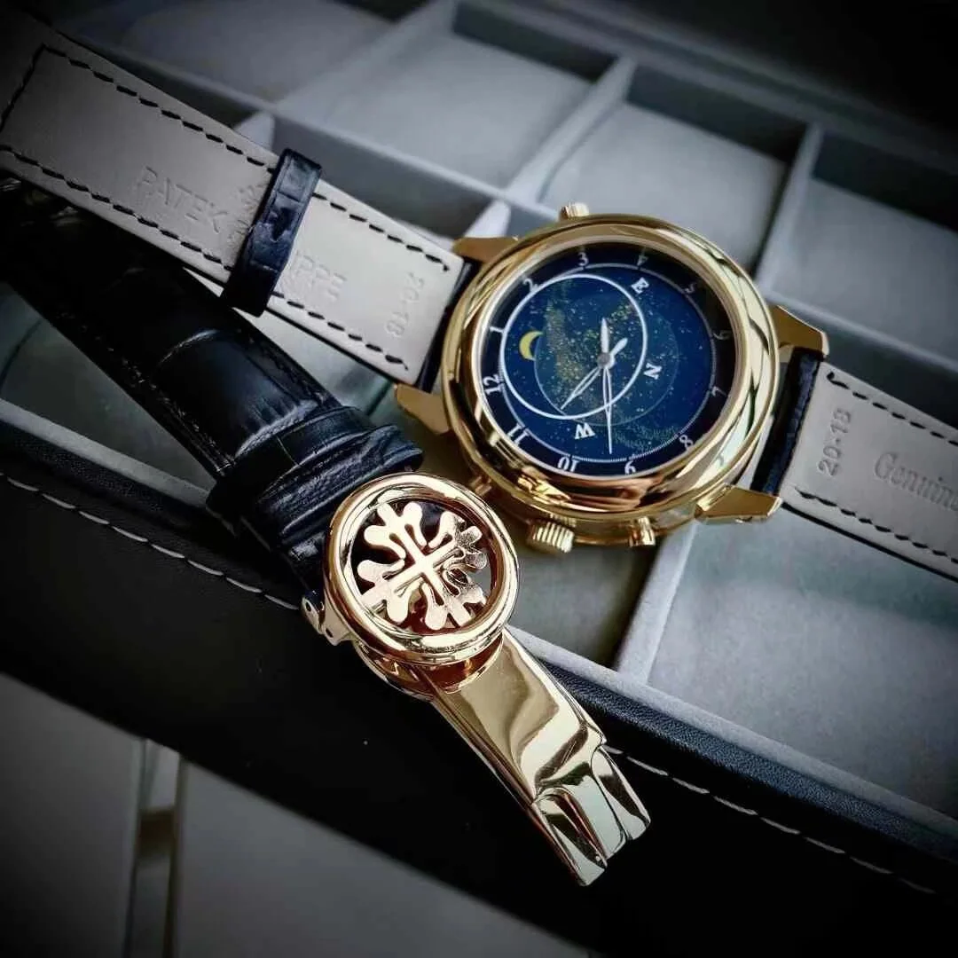 파텍필립 프리미엄 워치 쿼츠 레더스트랩 스틸 레플리카 44150 Patek Philippe 상세 이미지 6