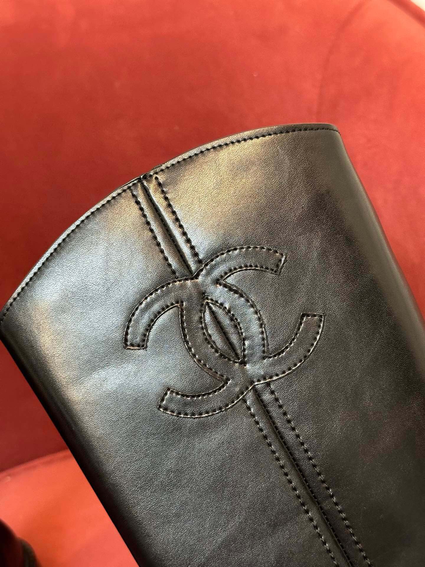 샤넬 더블 C 로고 양가죽 롱부츠 3537 상세 이미지 3