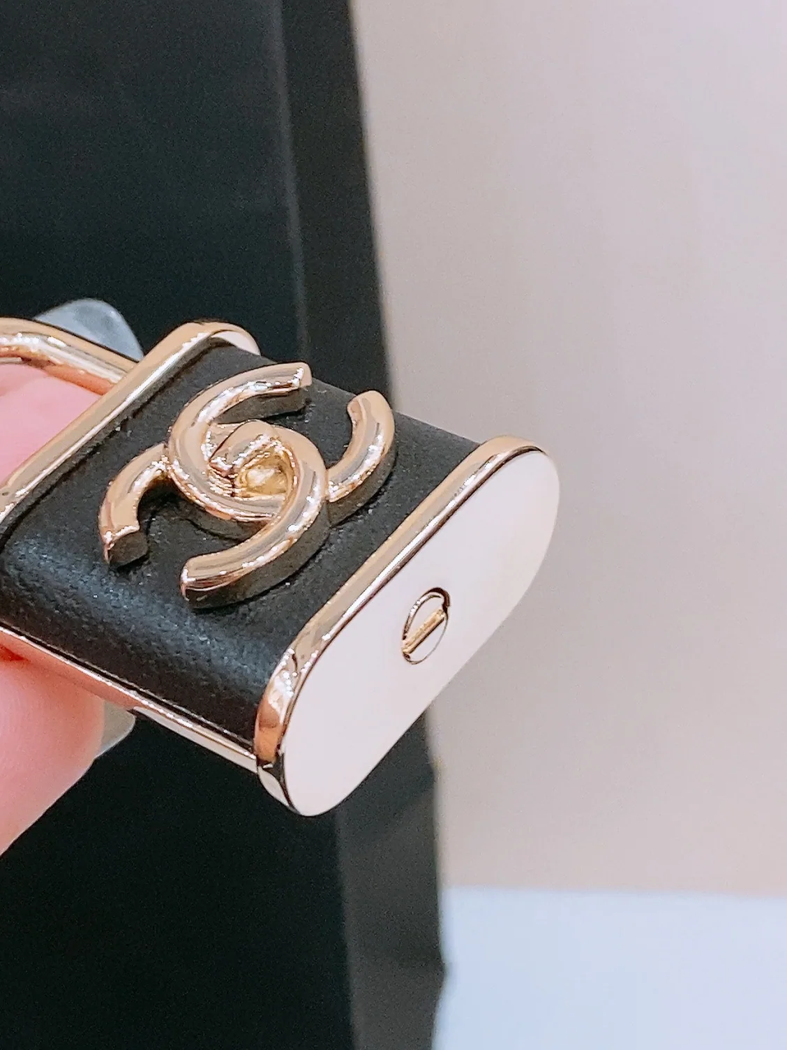 샤넬 골드 블랙 체인 벨트 상세 이미지 4