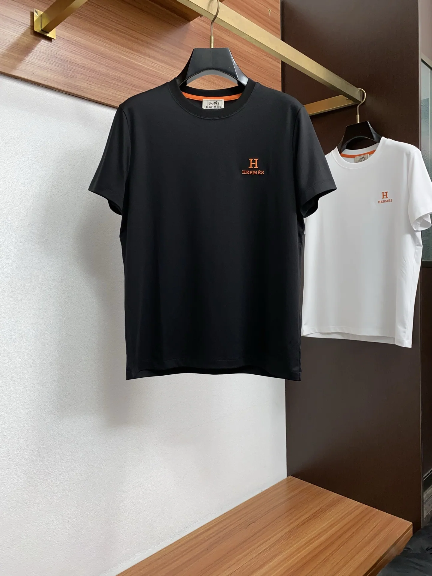 에르메스 크루넥 코튼 반팔 티셔츠 156518