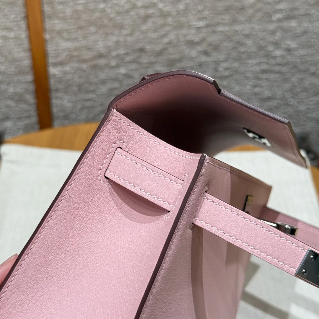 에르메스 켈리 미니 클러치 핑크 실버 하드웨어 가방 상세 이미지 8