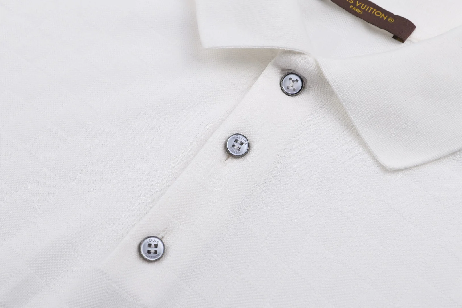 루이비통 다미에 실크 코튼 피케 폴로셔츠 반팔 상세 이미지 6