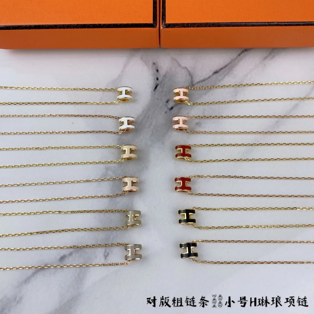 에르메스 미니 H 목걸이 상세 이미지 2