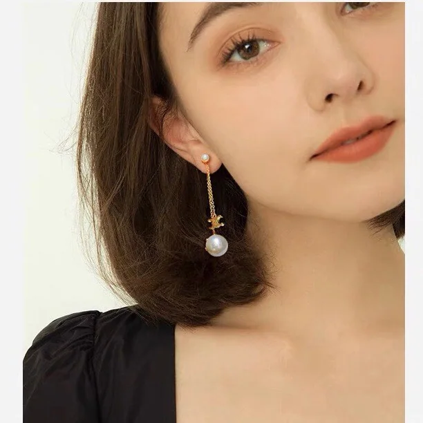 셀린느 18 K 골드 도금 황동 귀걸이 상세 이미지 3