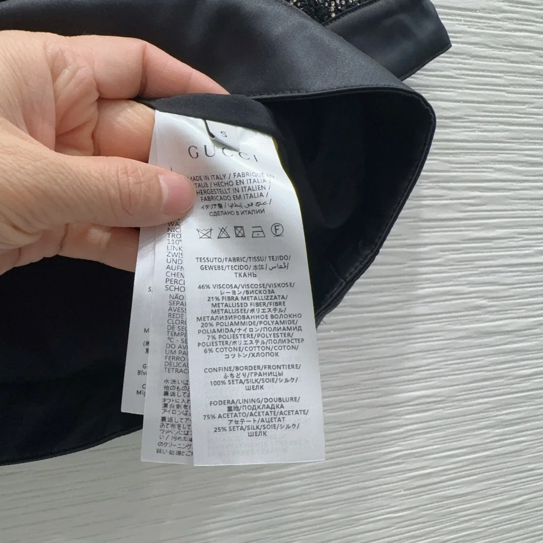 구찌 레트로 시크 라인스톤 장식 여성 자켓 상세 이미지 8