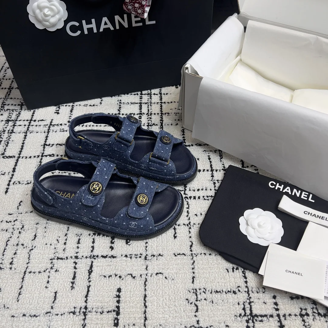 샤넬 더블 C 벨크로 비치슈즈 상세 이미지 5