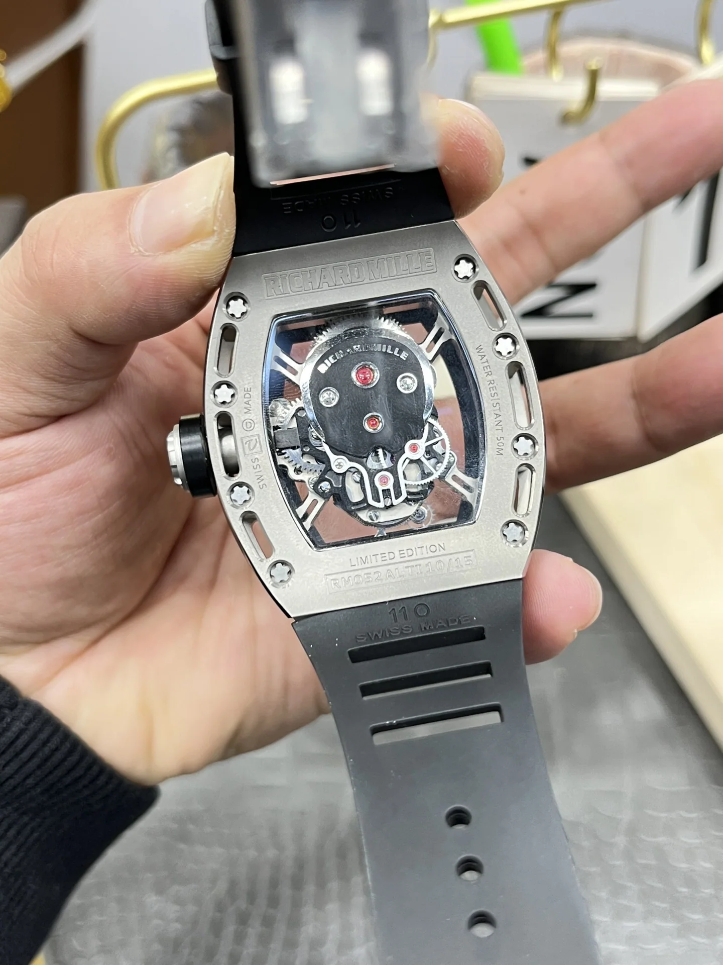 리차드밀 RM052 스컬 투르비용 오토매틱 남성 시계 레플리카 44880 Richard Mille 상세 이미지 7