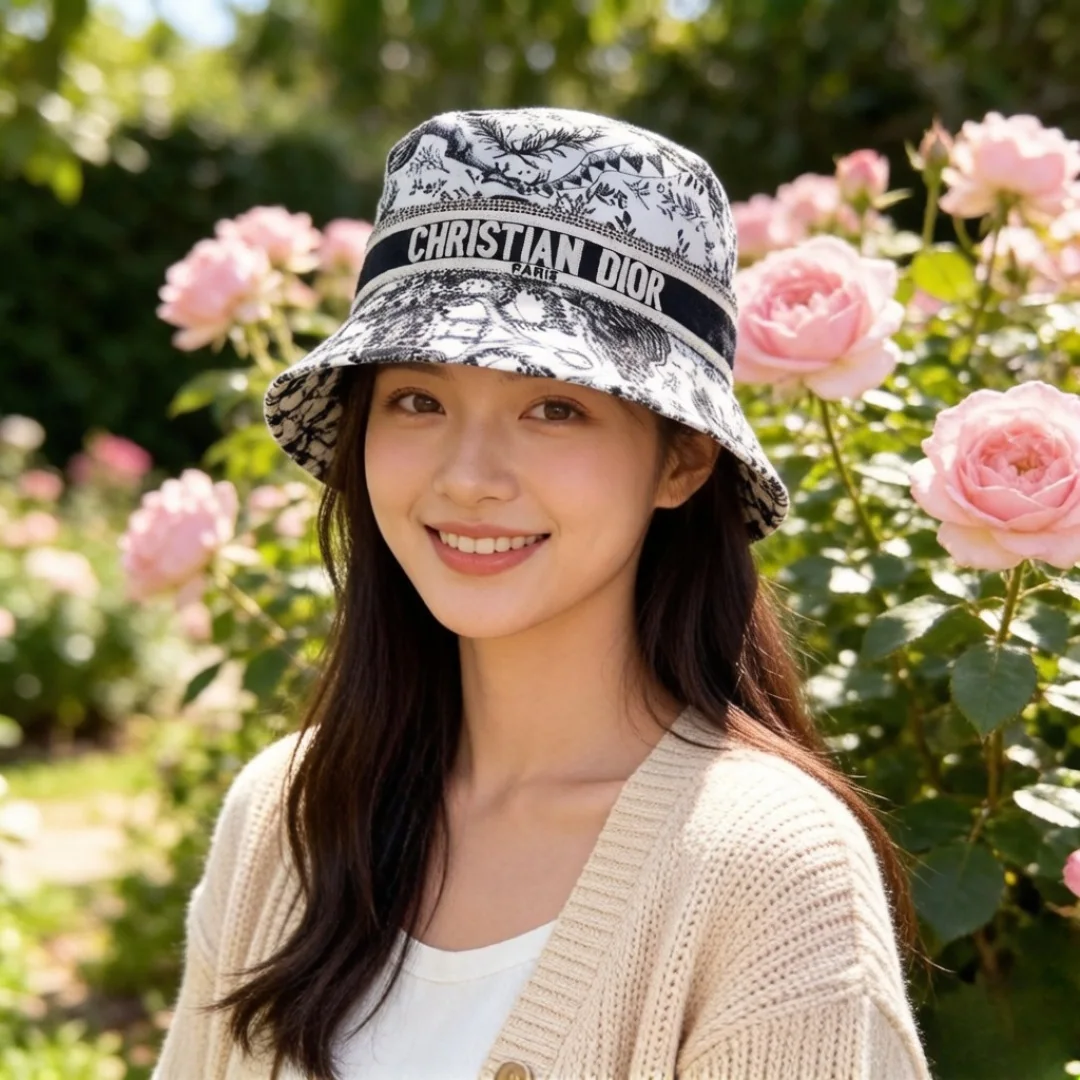 디올 미니멀 버킷햇 모자 상세 이미지 1