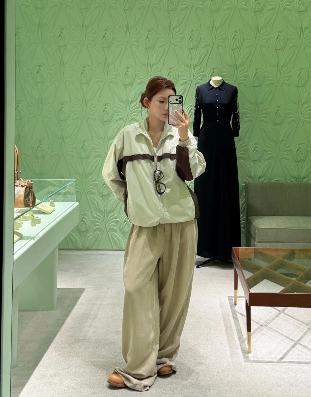프라다 컬러 블록 나일론 여성 자켓 상세 이미지 4