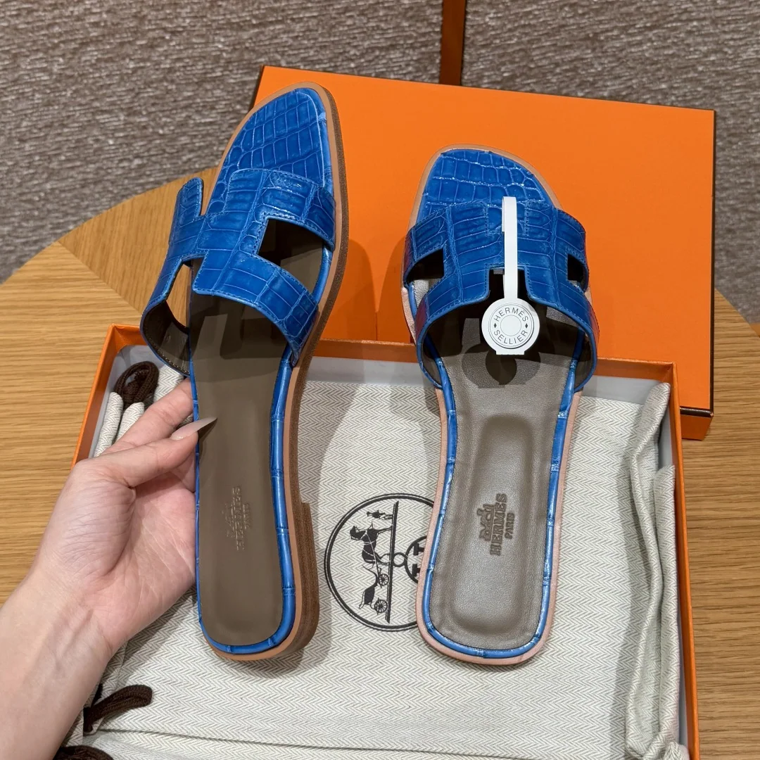 에르메스 오란 악어가죽 샌들 상세 이미지 9