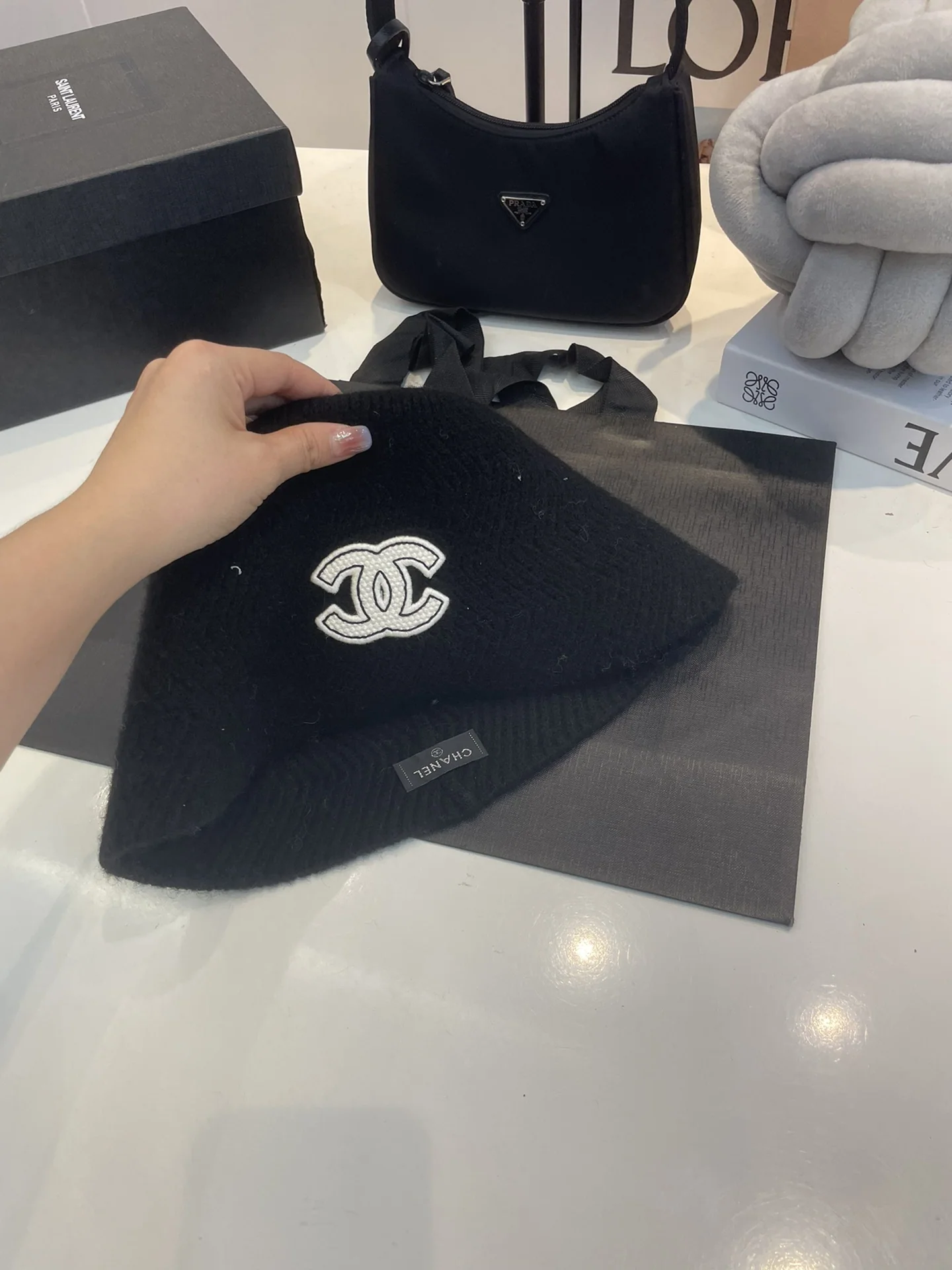샤넬 울 버킷햇 모자 상세 이미지 6