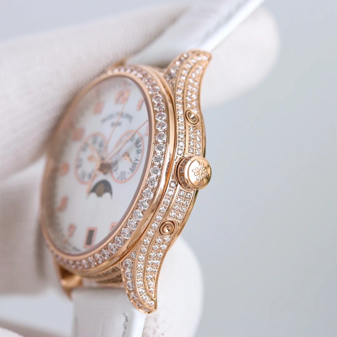 파텍필립 카라트라바 다이아몬드 장식 여성용 시계 상세 이미지 7