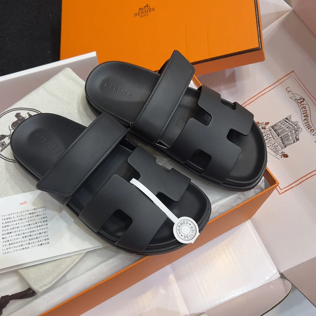 에르메스 스웨이드 염소가죽 비치 샌들 상세 이미지 1