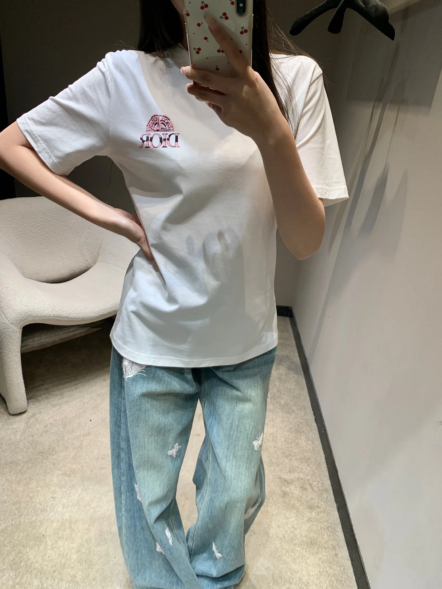 디올 레터 프린트 반팔 티셔츠 26 SS 상세 이미지 8
