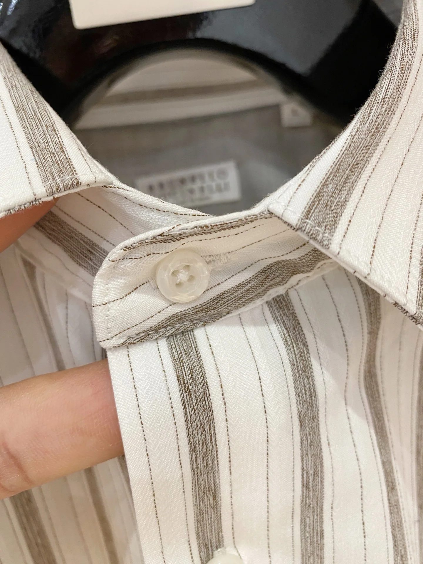 브루넬로쿠치넬리 남성 린넨 긴팔 셔츠 상세 이미지 6