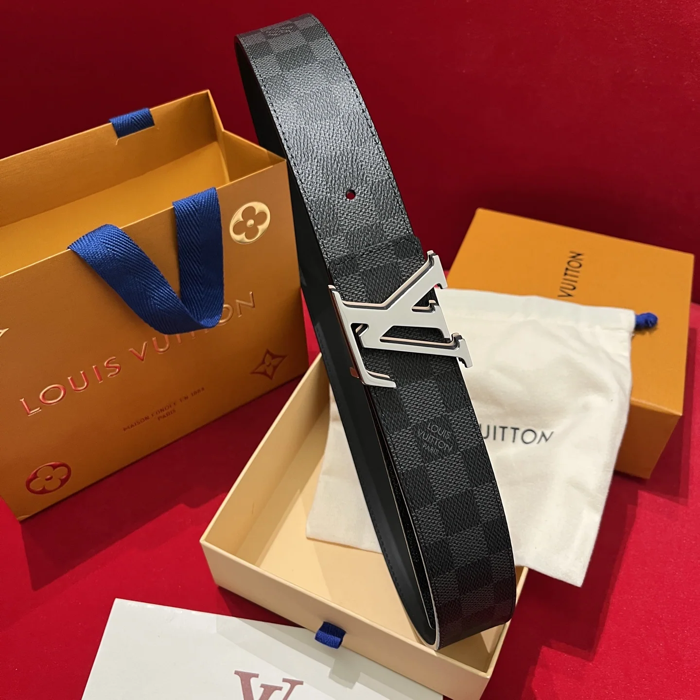 루이비통 LV 옵틱 버클 캔버스 벨트 상세 이미지 1
