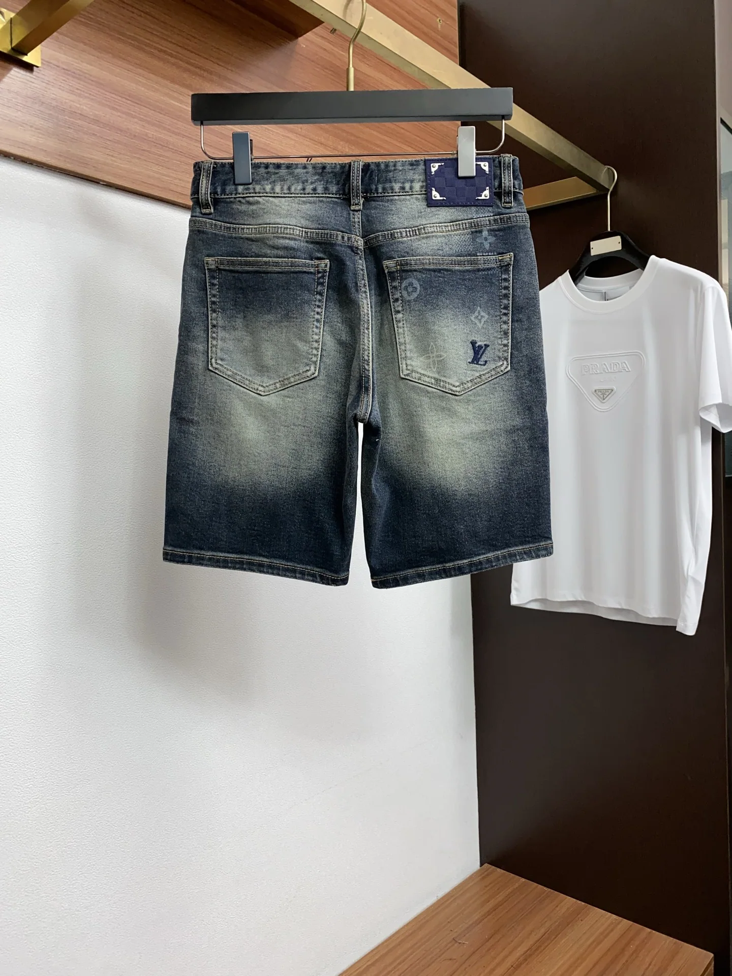 루이비통 데님 남성 반바지 상세 이미지 8