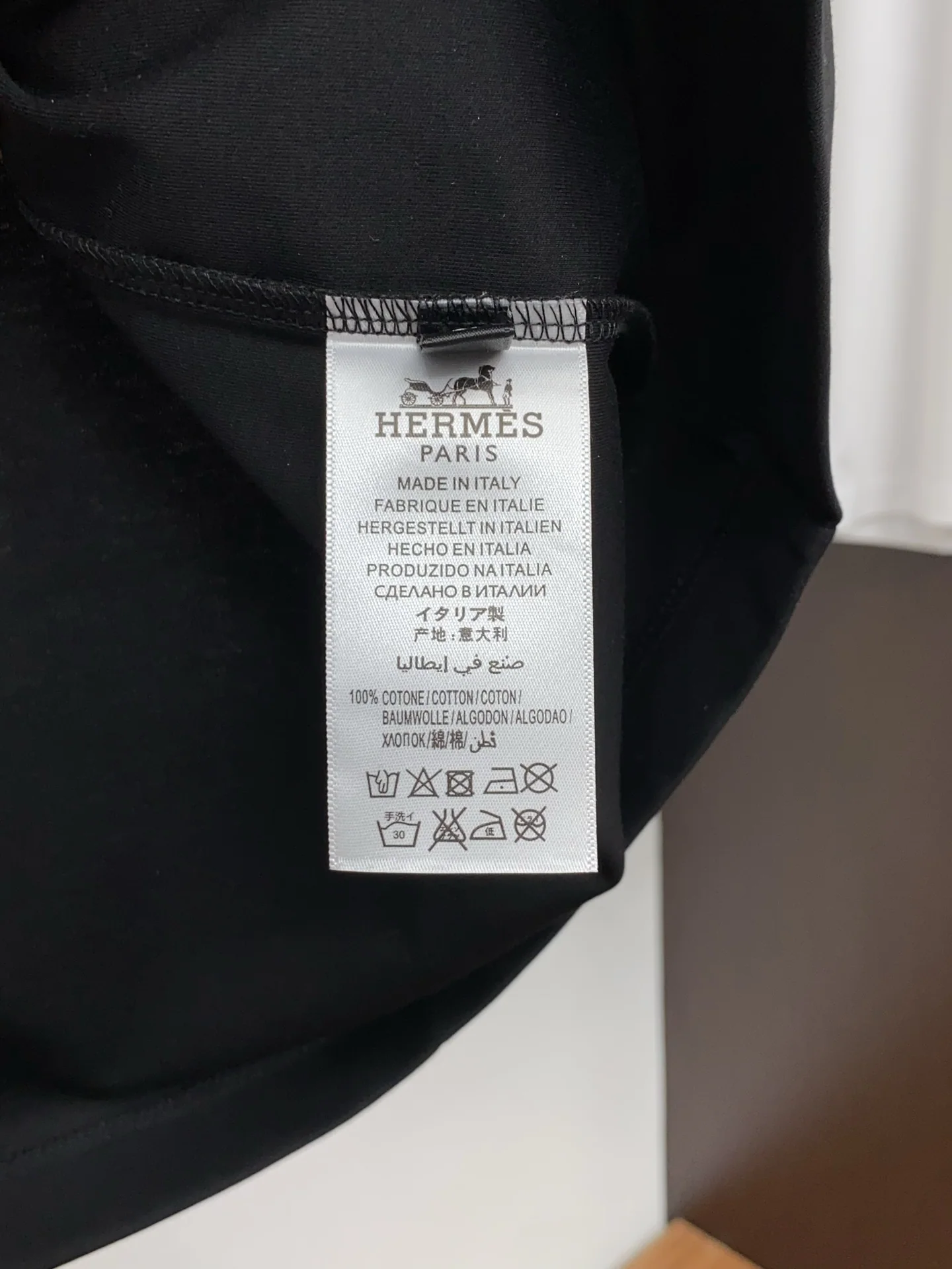 에르메스 마르세라이즈드 코튼 남성 반팔 티셔츠 상세 이미지 6