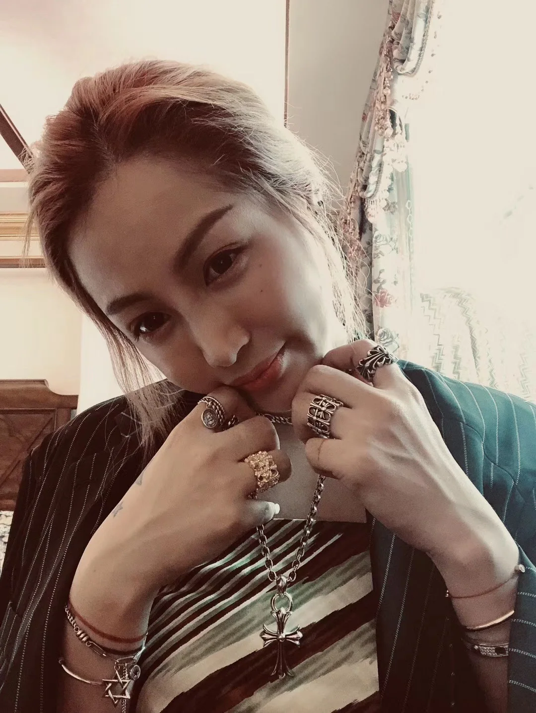 크롬하츠 라운드 투움 골드 도금 반지 상세 이미지 9