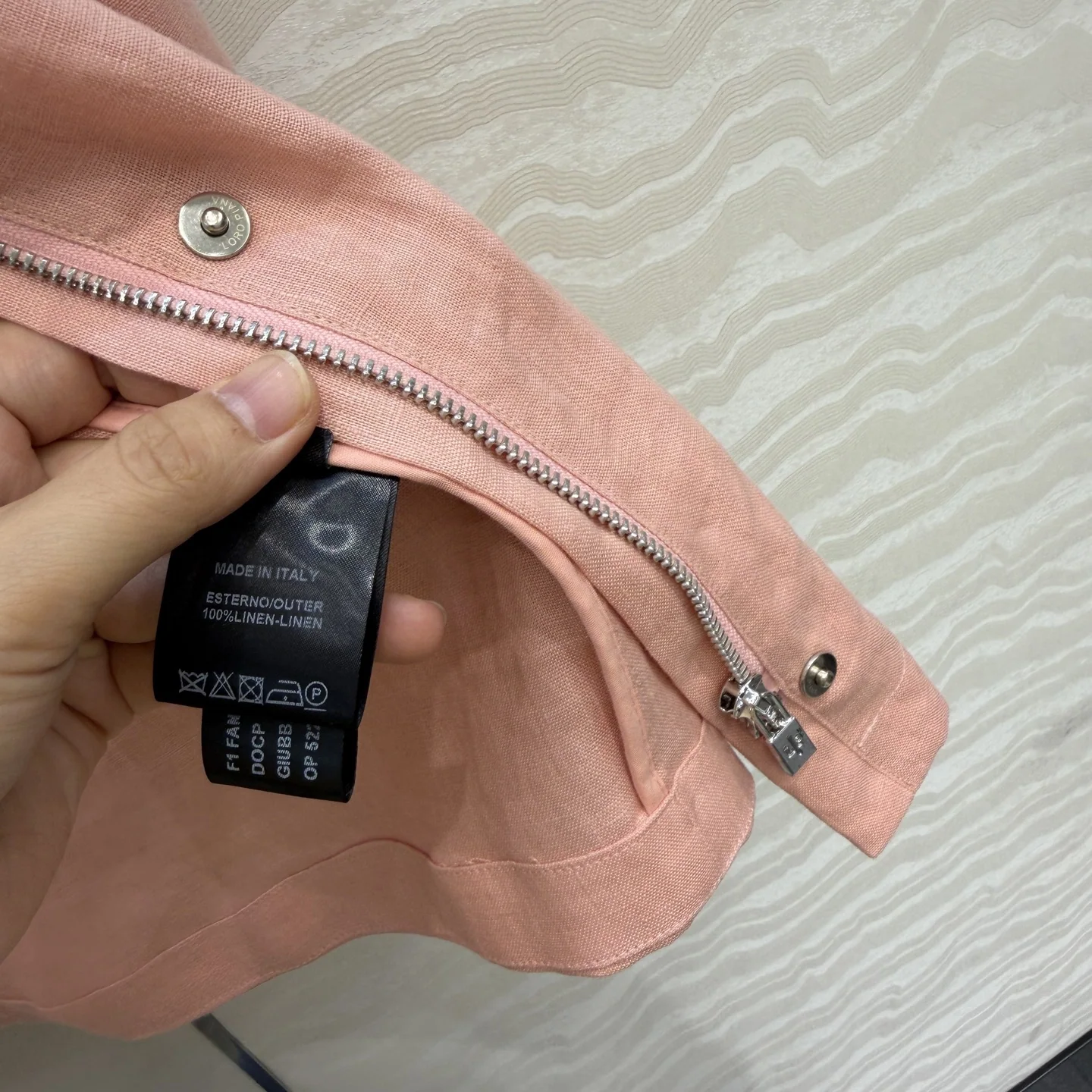 로로피아나 린넨 스탠드 카라 여성 자켓 상세 이미지 9