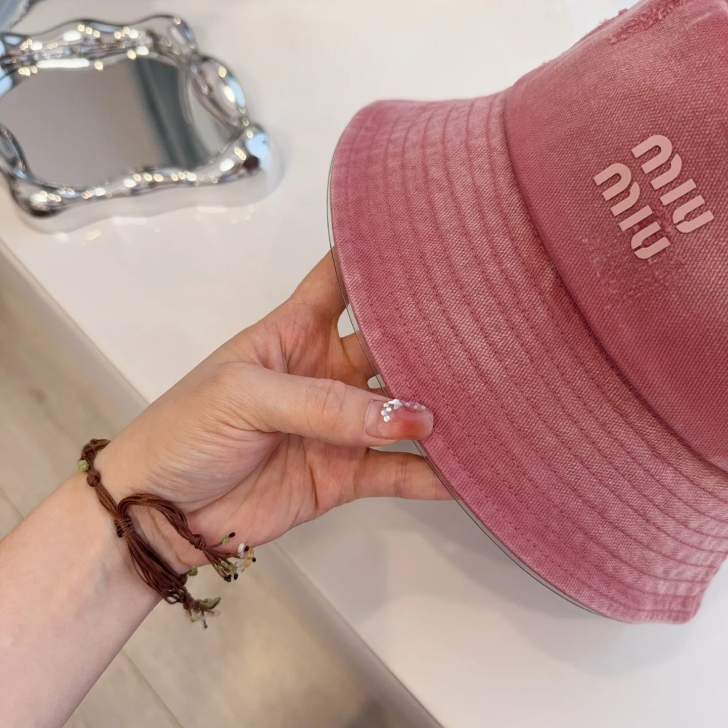 미우미우 모자 80897 Miu Miu Cap 상세 이미지 3