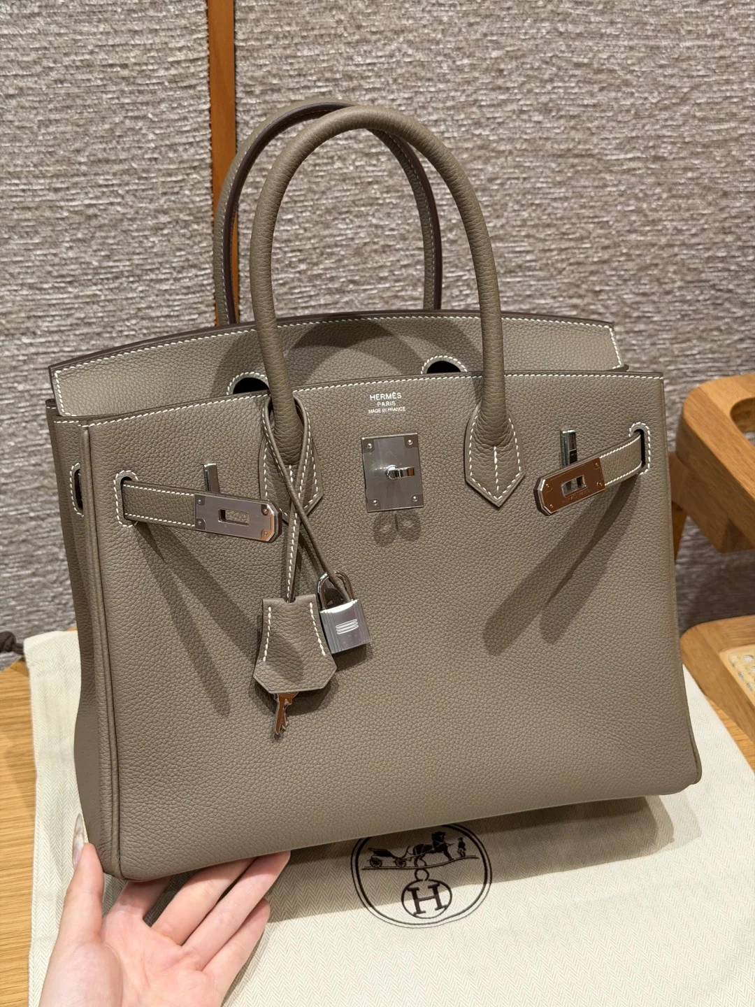 에르메스 버킨 토고 가죽 가방 30 cm 144767