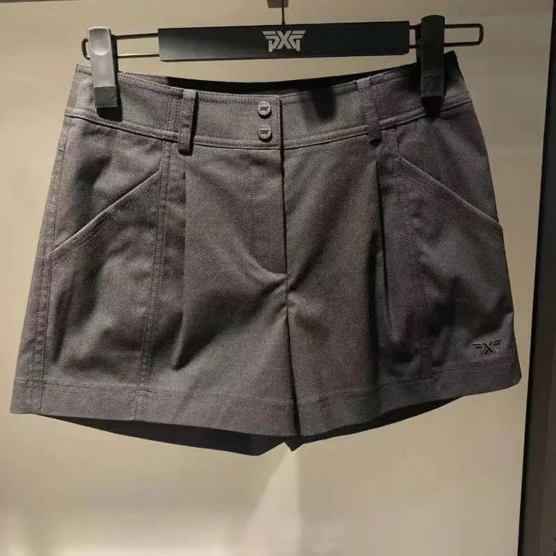 PXG 여성용 봄여름 무지 캐주얼 골프 반바지 상세 이미지 4