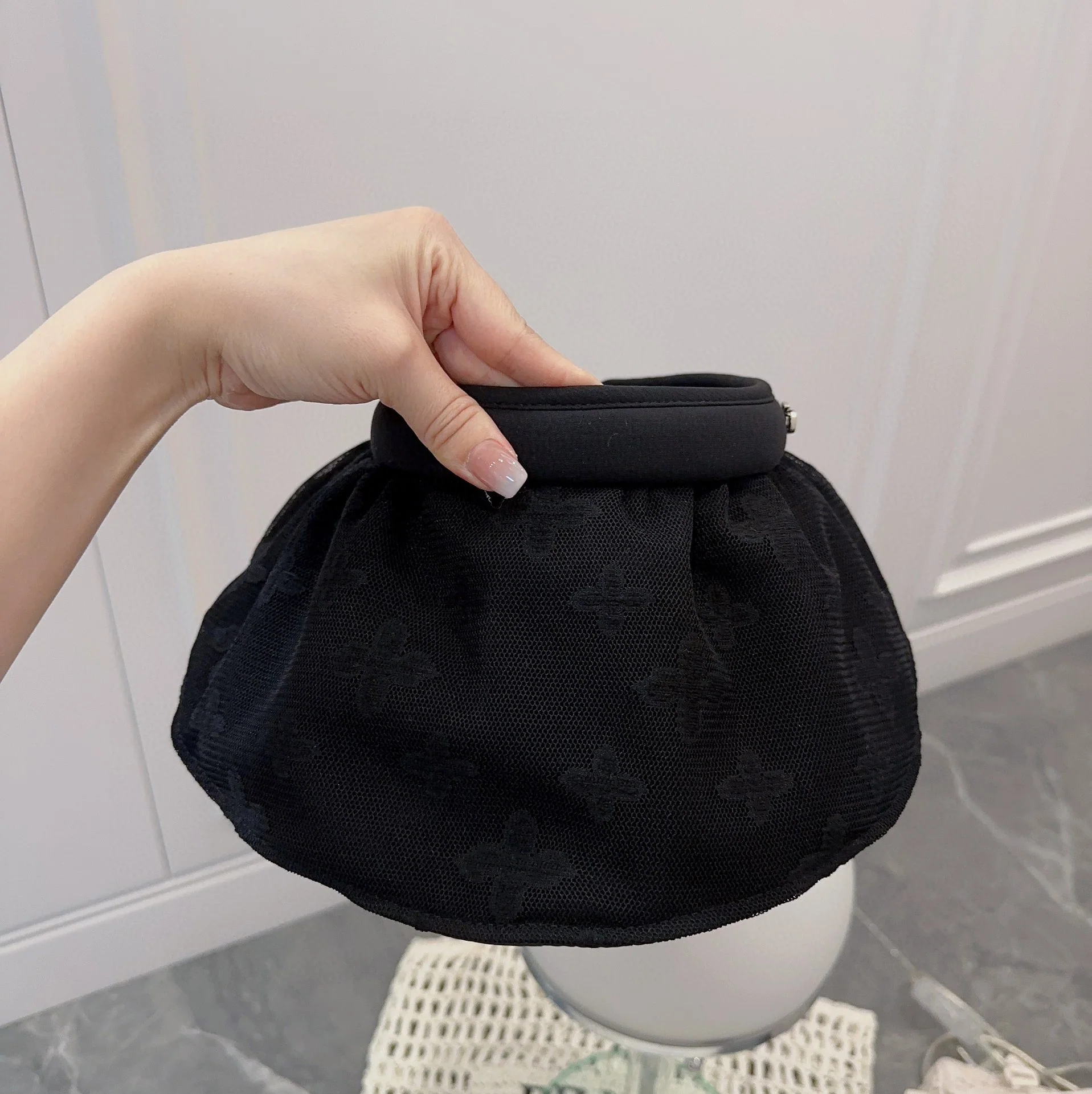 셀린느 레이스 자수 썸머 바이저 모자 상세 이미지 7