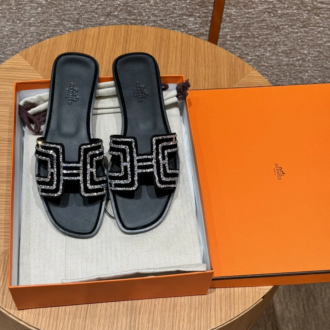 에르메스 오란 스웨이드 여성 슬리퍼 상세 이미지 9