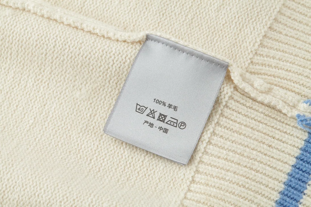 디올 울 혼방 필기체 자수 남성 가디건 상세 이미지 8