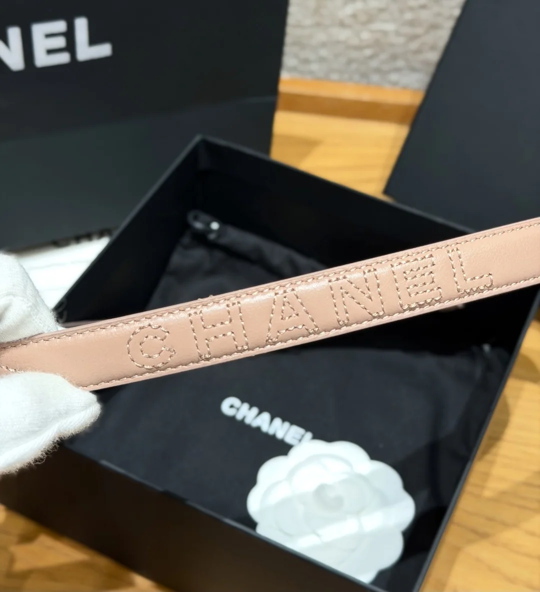 샤넬 퀼팅 램스킨 벨트 상세 이미지 6