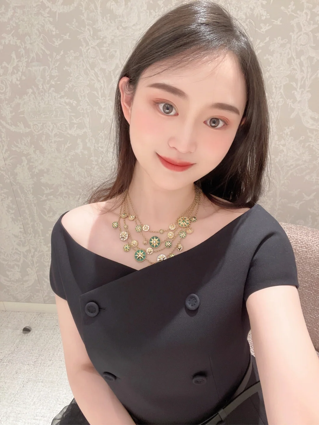 디올 로즈 데 방 다이아몬드 목걸이 상세 이미지 7