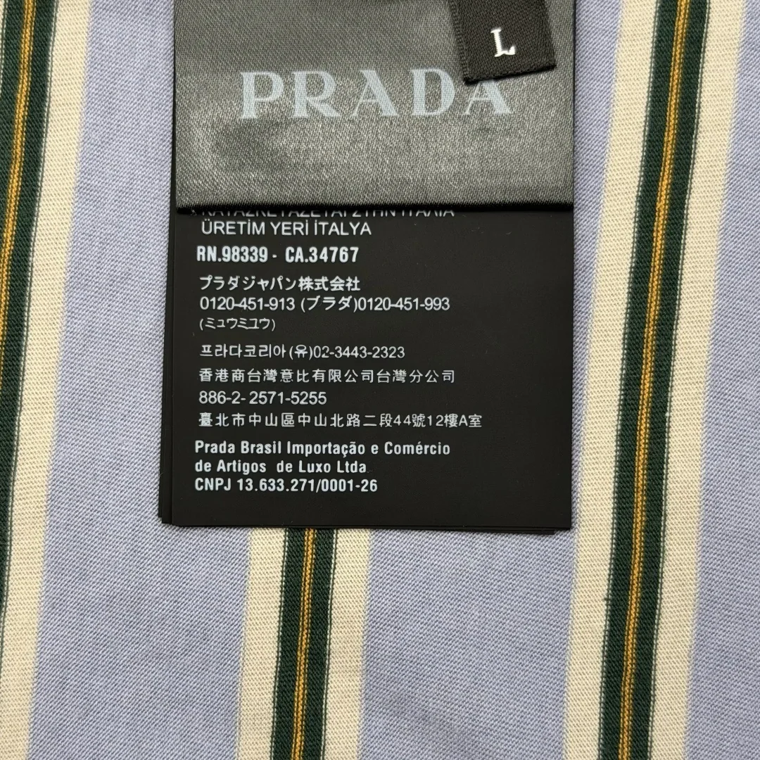 프라다 스트라이프 니트 크루넥 남성 긴팔 티셔츠 상세 이미지 9