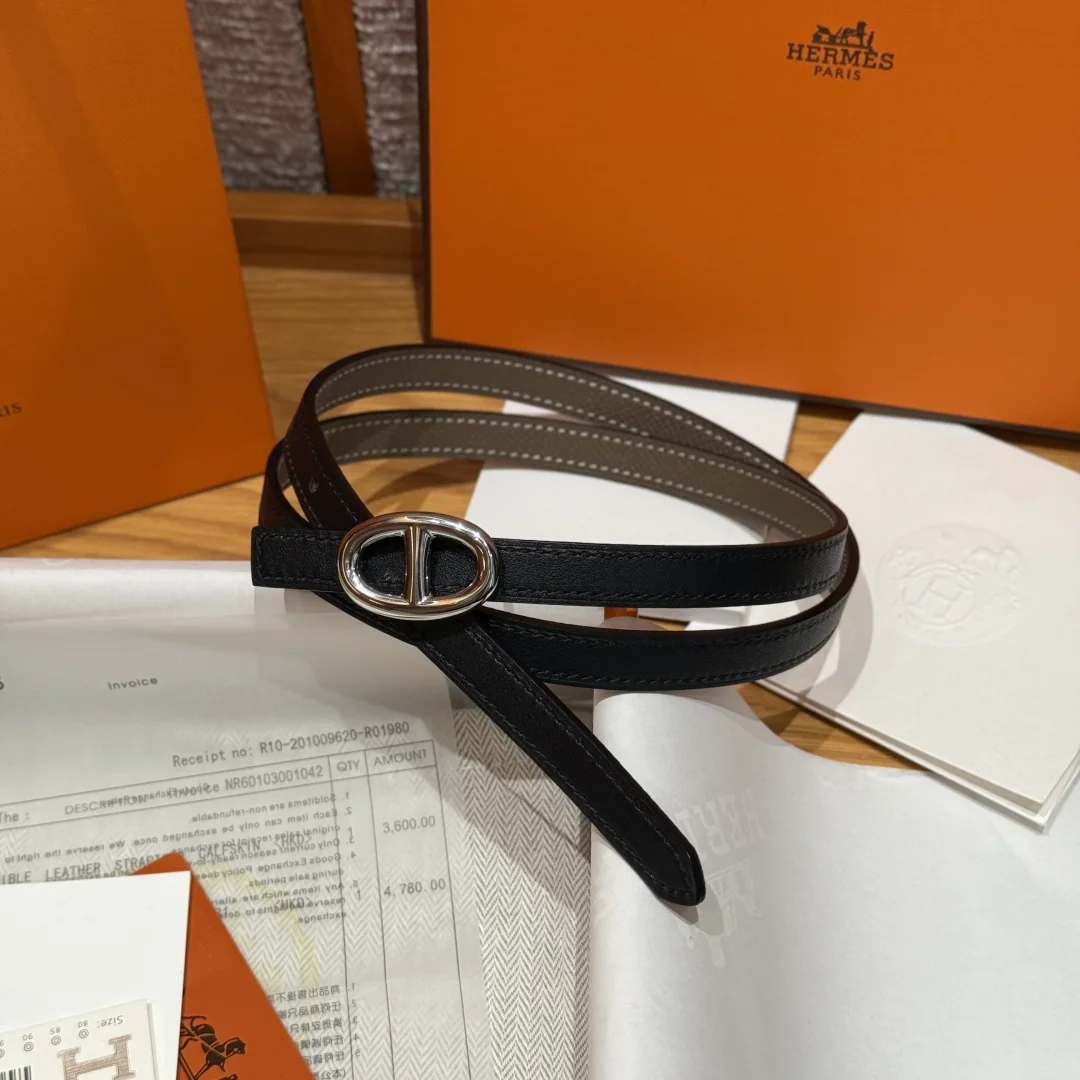 에르메스 마이용H 슬림 양면 가죽 벨트 상세 이미지 2