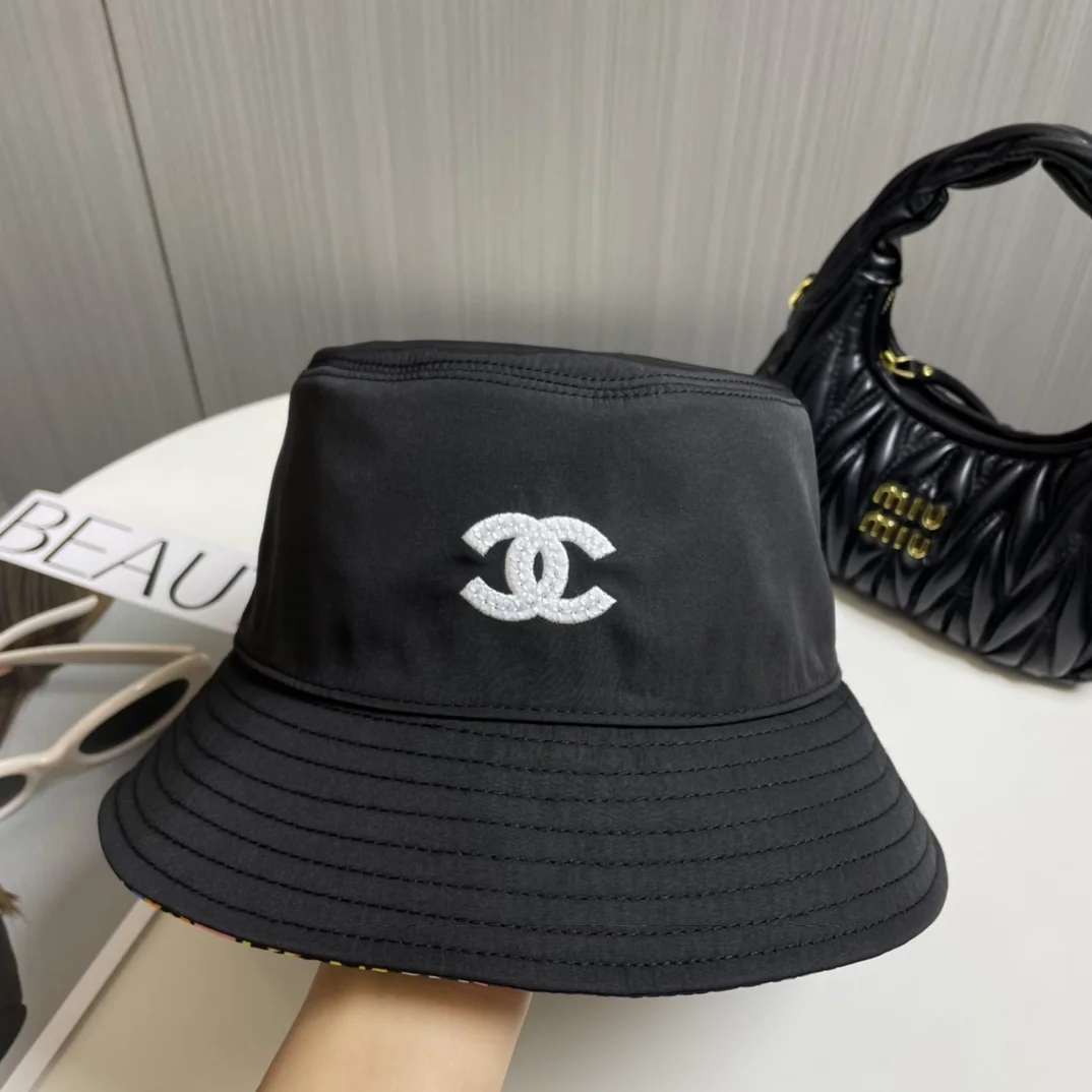 샤넬 더블 C 자수 버킷 햇 모자 상세 이미지 8