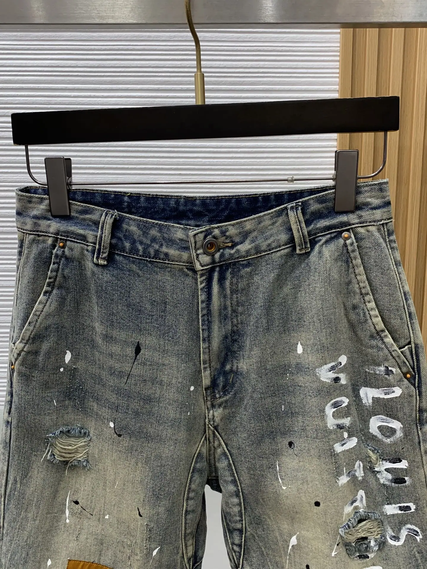 루이비통 데님 남성 반바지 상세 이미지 2