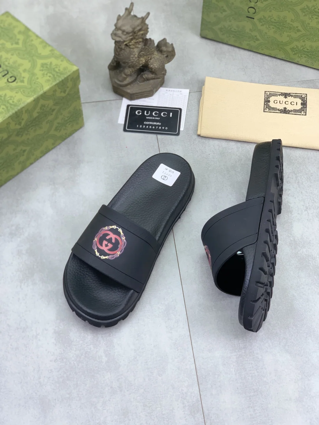 구찌 뱀띠 더블 G 콤비네이션 샌들 상세 이미지 3