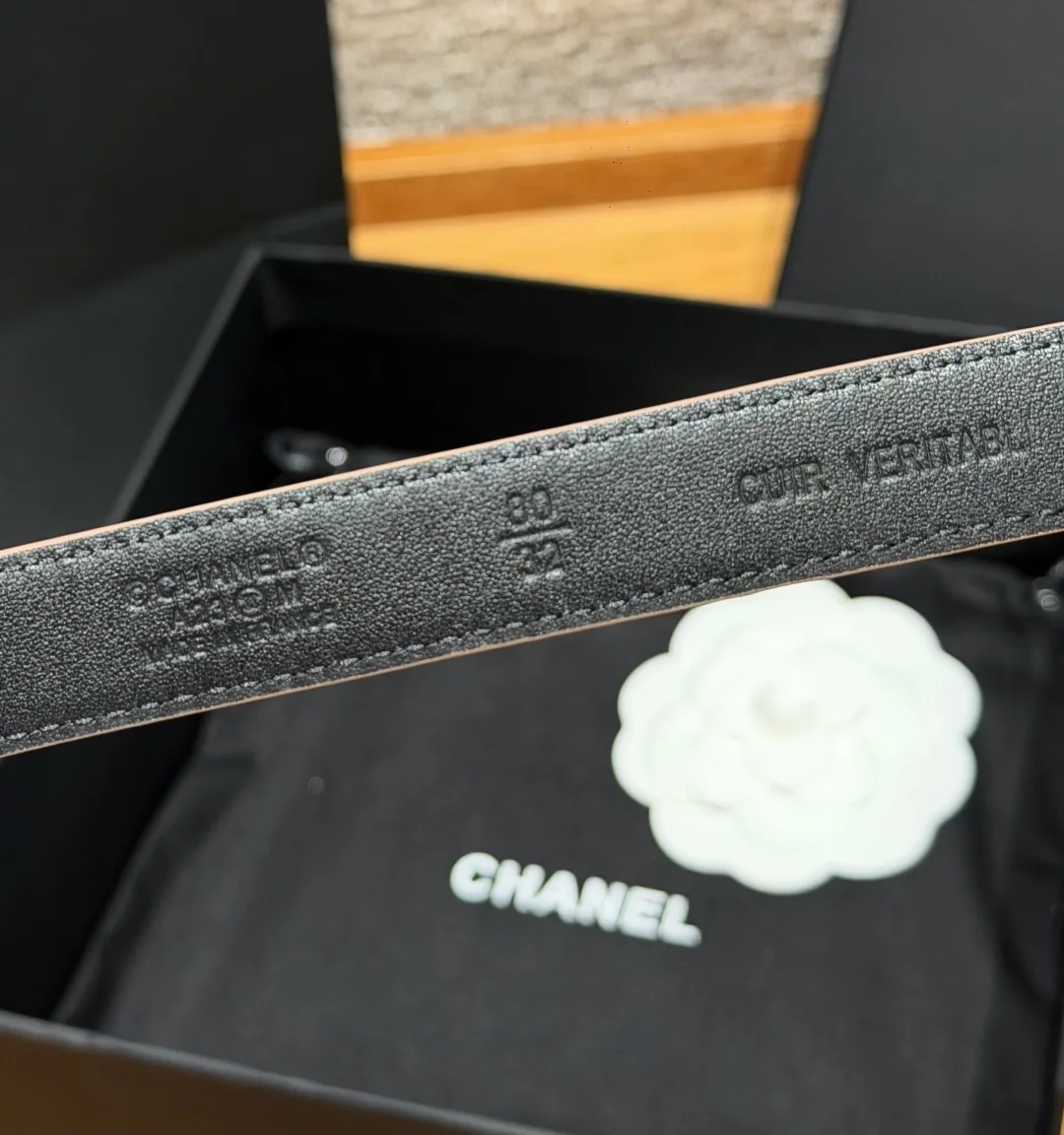 샤넬 퀼팅 램스킨 20mm 벨트 상세 이미지 5