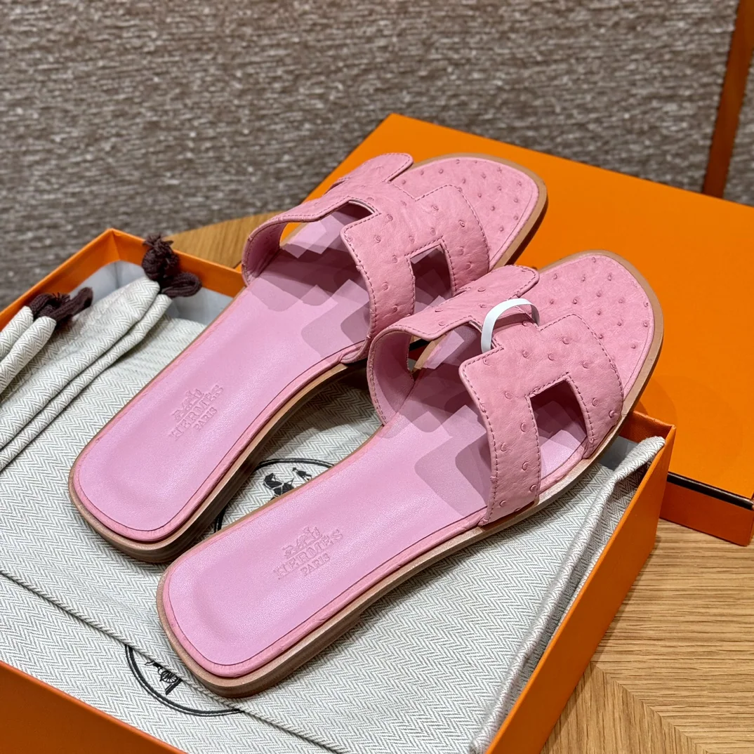 에르메스 오란 타조 가죽 샌들 상세 이미지 6