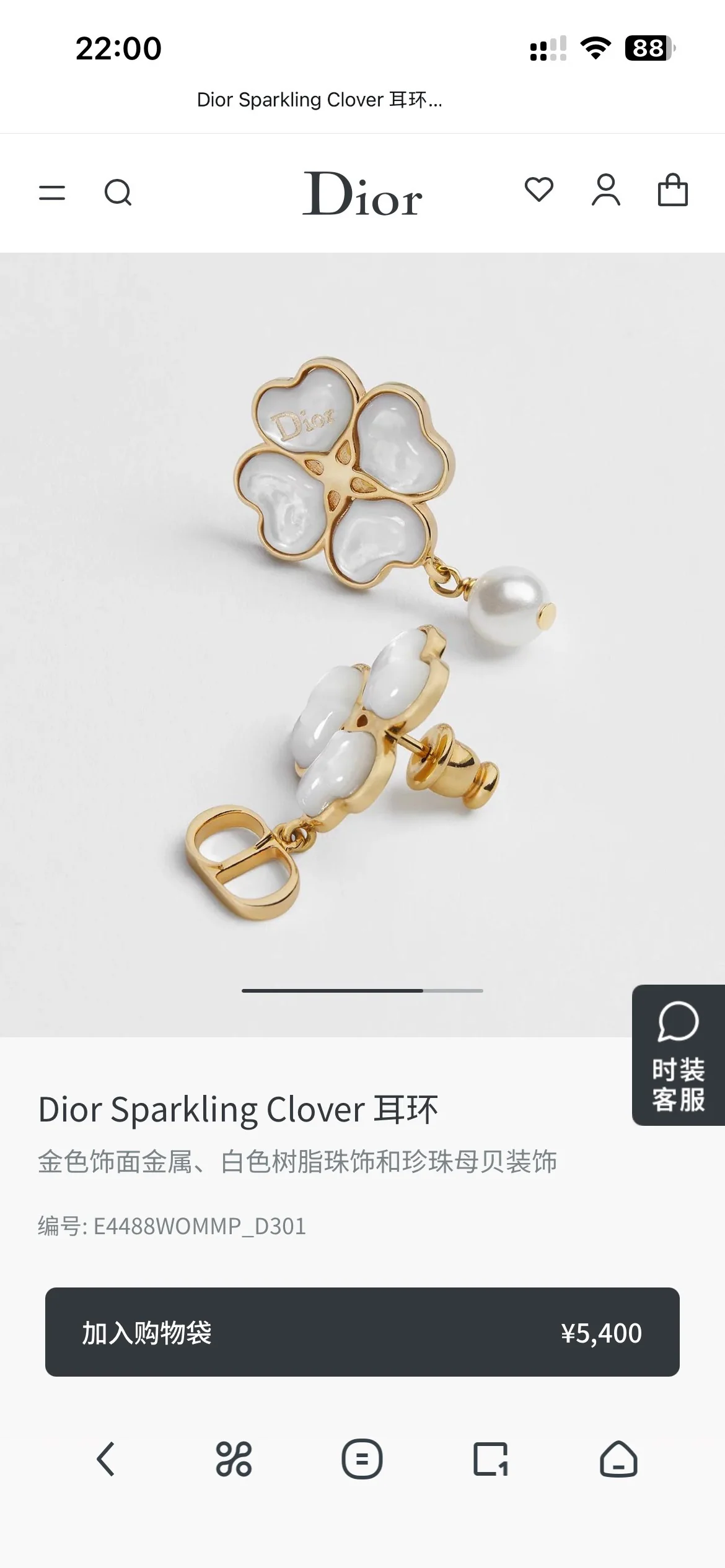 디올 레터링 메탈 귀걸이 상세 이미지 1