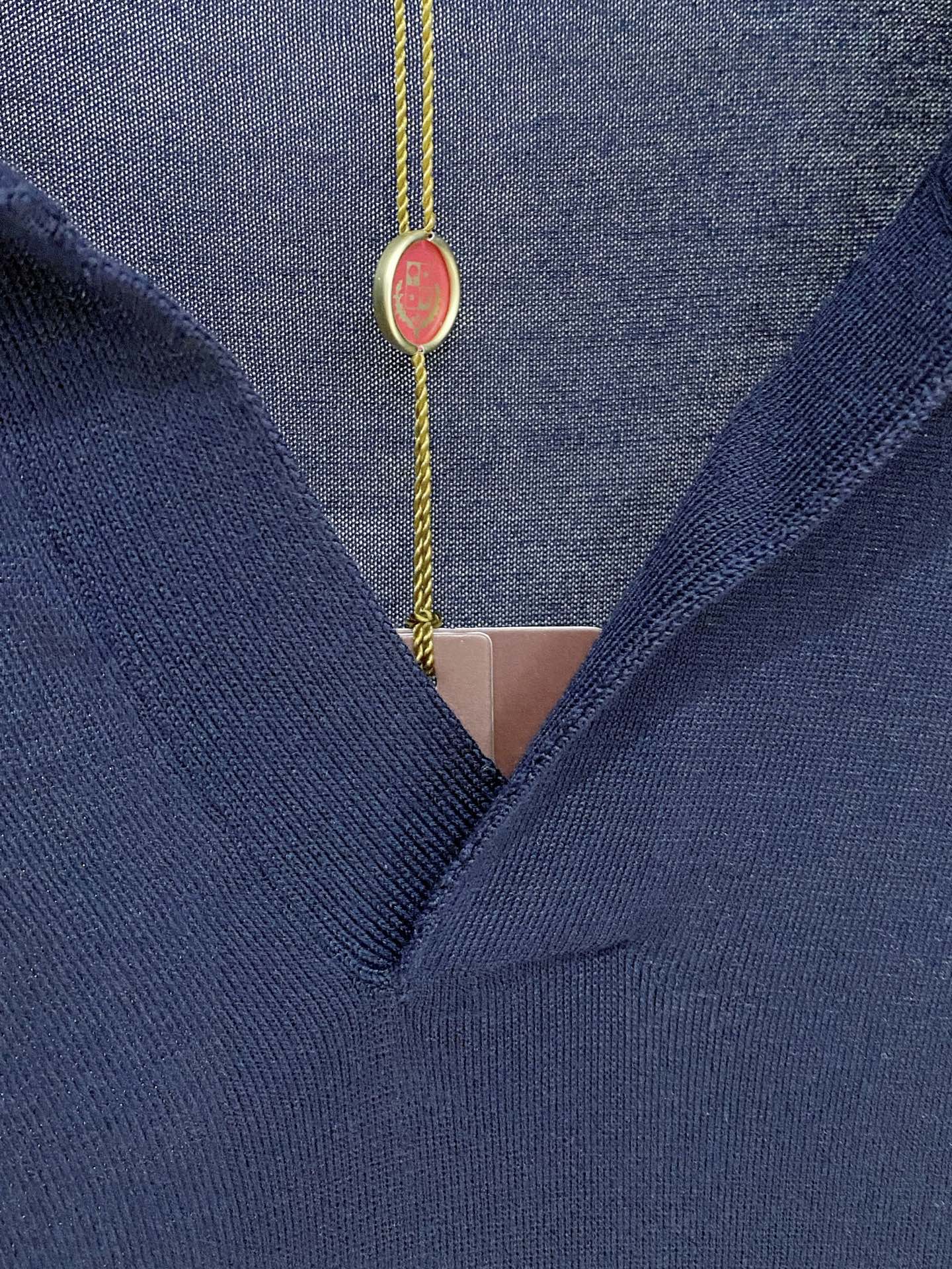 로로피아나 남성 아세테이트 텐셀 실크 혼방 반팔 티셔츠 상세 이미지 6