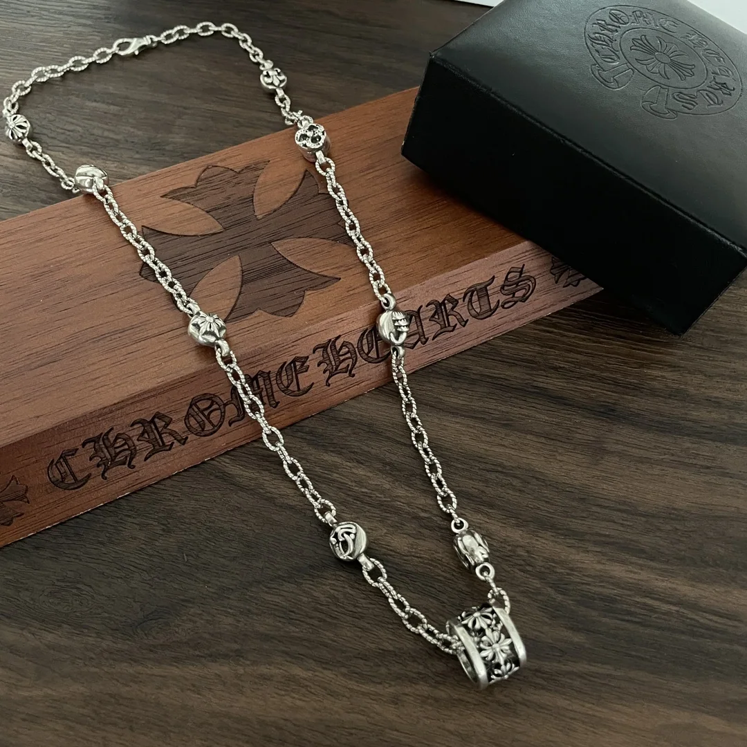 크롬하츠 클래식 레트로 크로스 서클 목걸이 상세 이미지 3