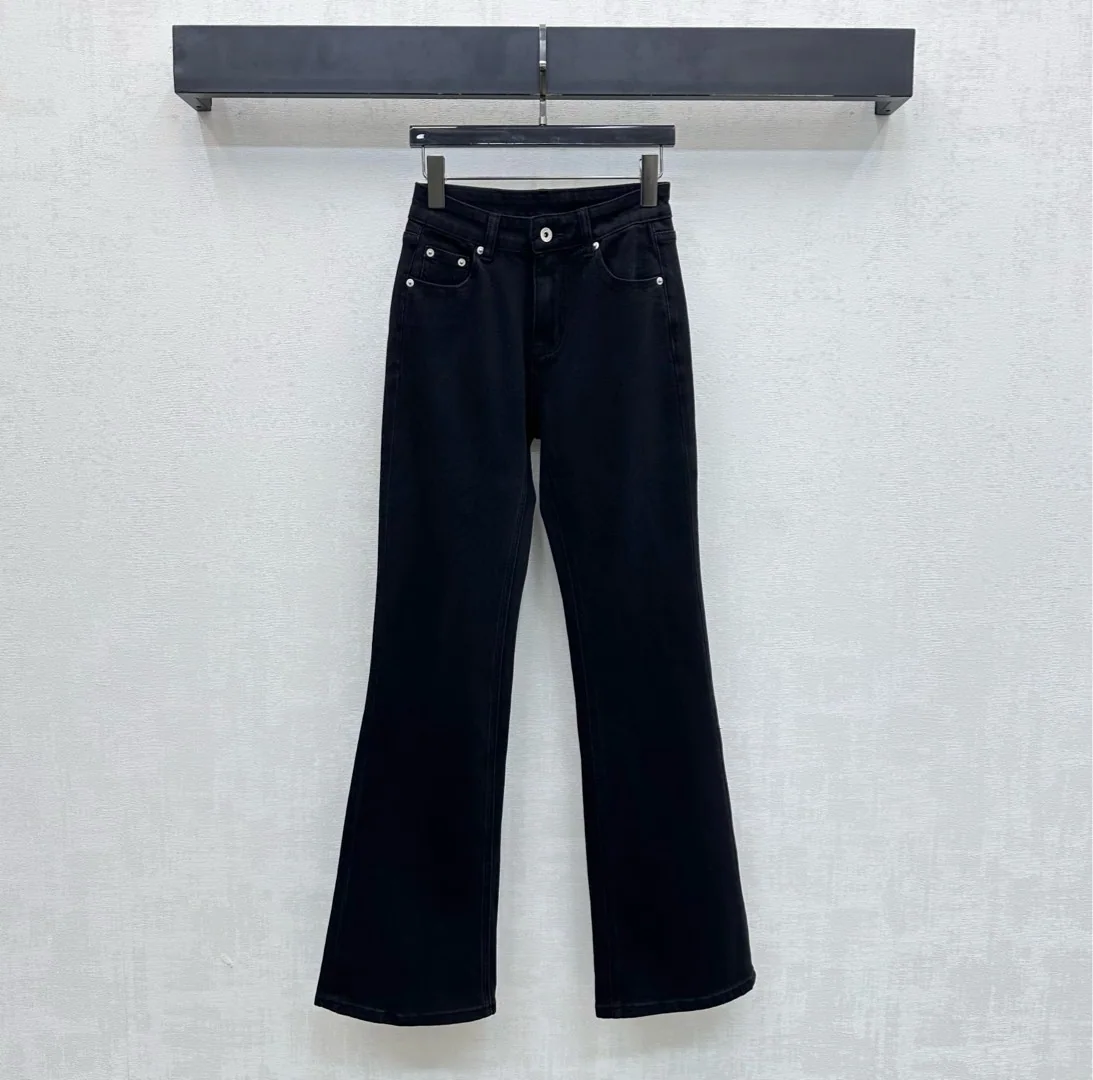 미우미우 로고 입체 레터링 스트레이트 진 바지 97463