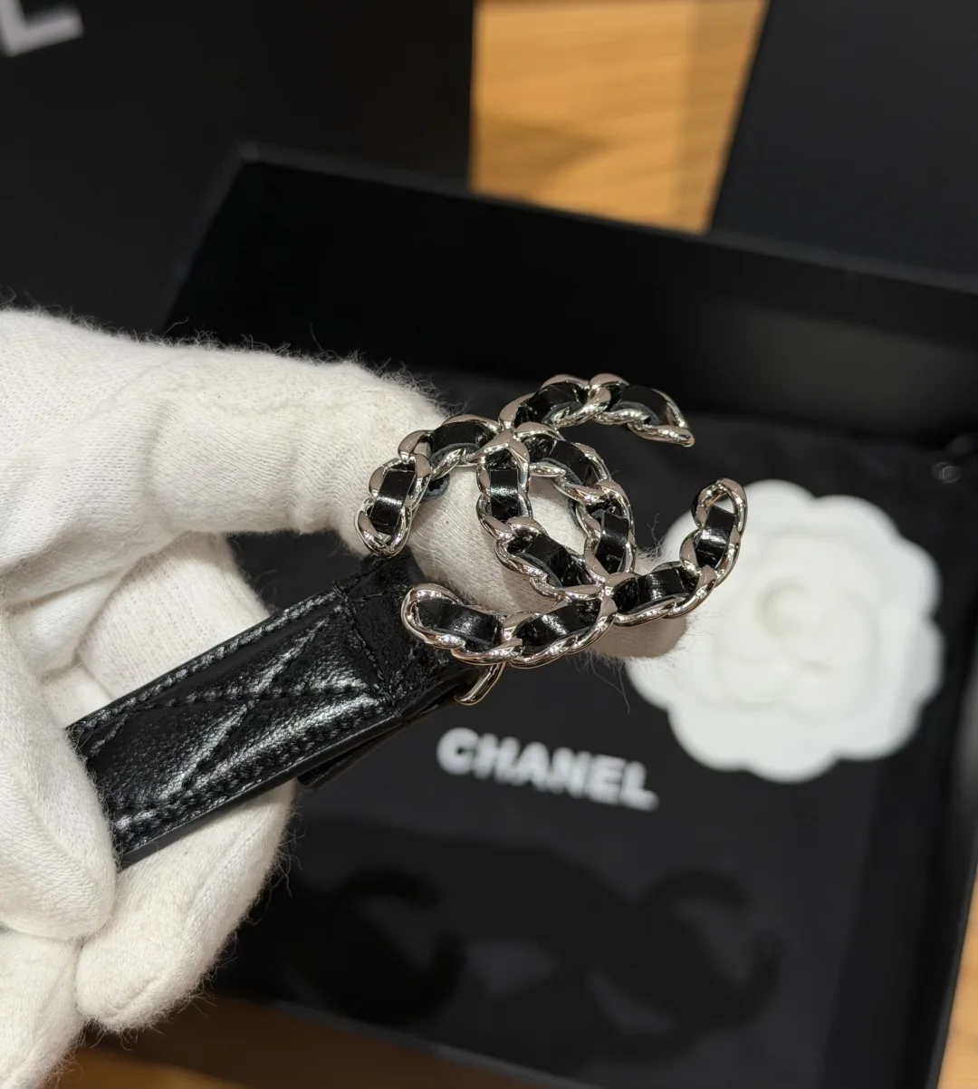 샤넬 퀼팅 램스킨 20mm 벨트 상세 이미지 3