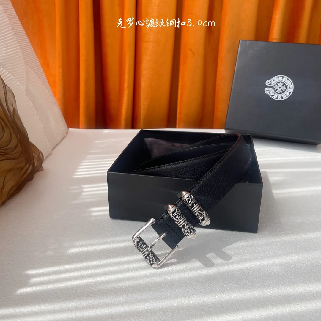 크롬하츠 켈틱 드래곤 스털링 실버 롤러 버클 벨트 상세 이미지 1